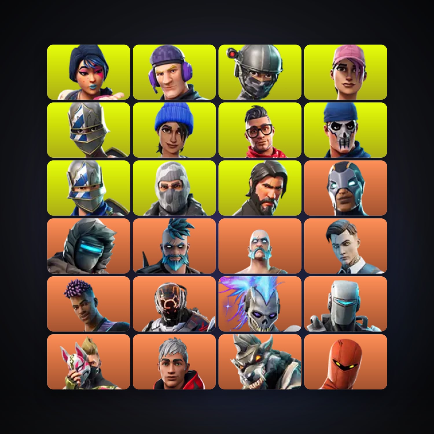 Fortnite locker — 205 skins — 400 V-Bucks — lvl 2576 — HabibiAccounts