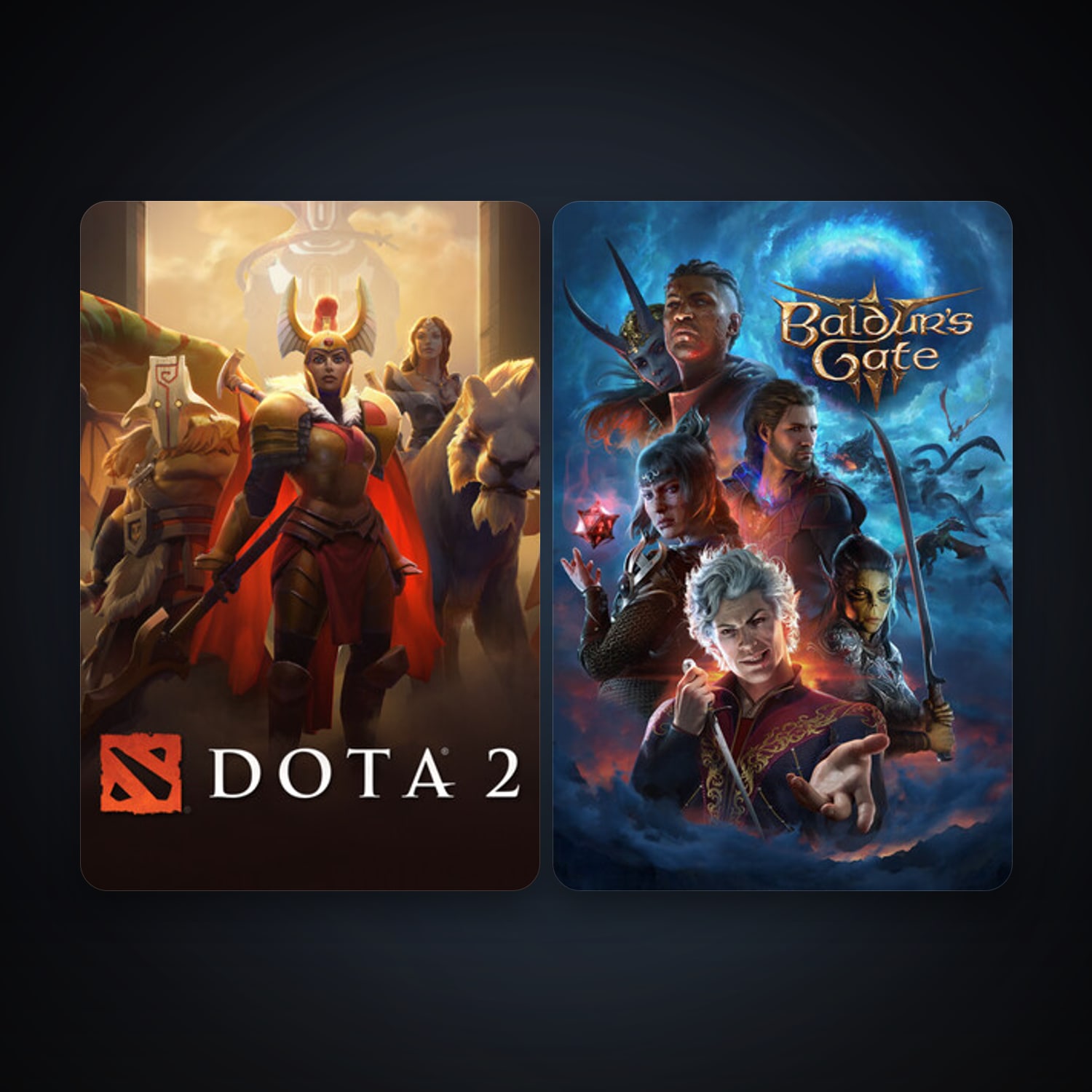 Dota 2 + Baldur's Gate 3, 2 games, clean — HabibiAccounts