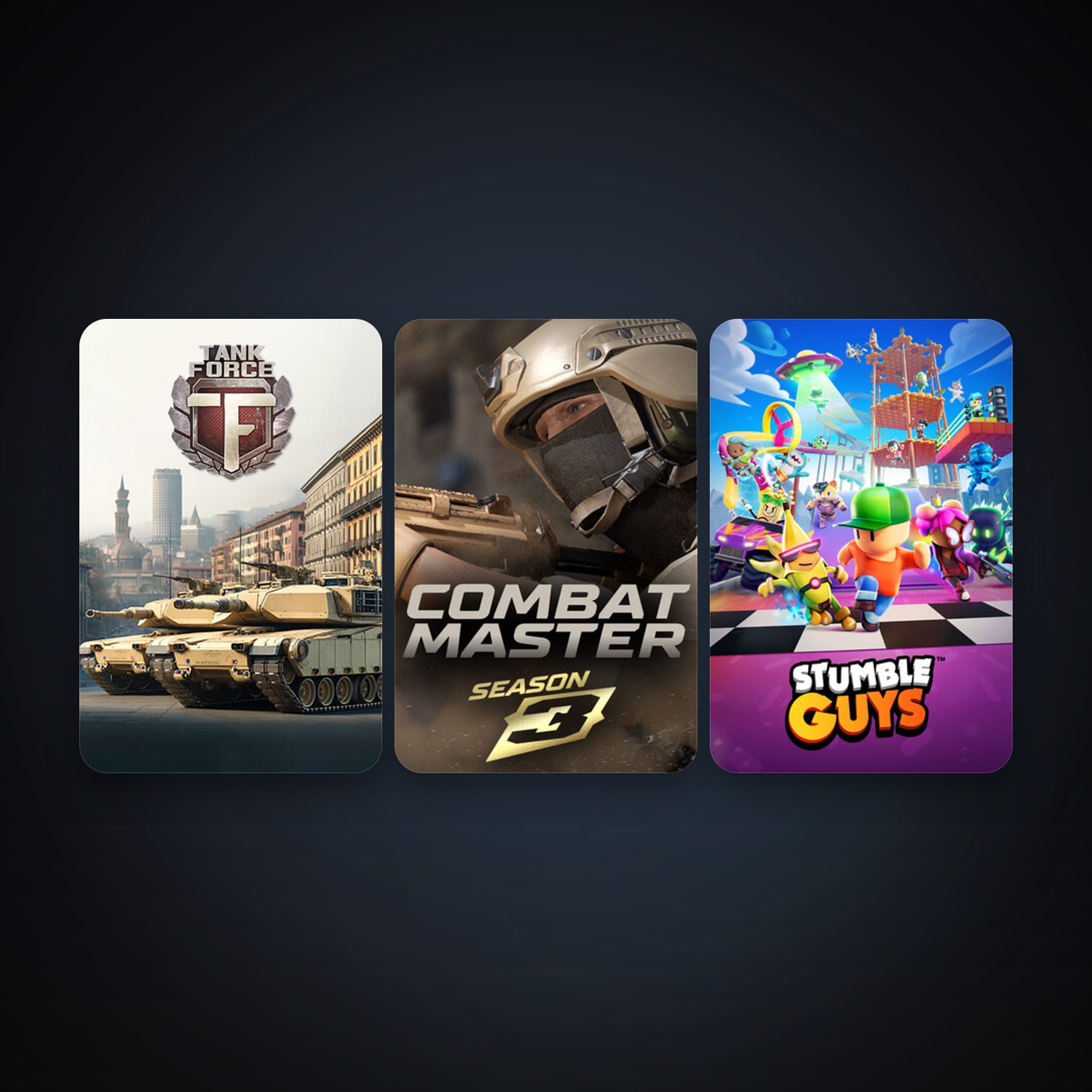 Tank Force: Online Shooter Game + Stumble Guys, 6 games, clean — HabibiAccounts