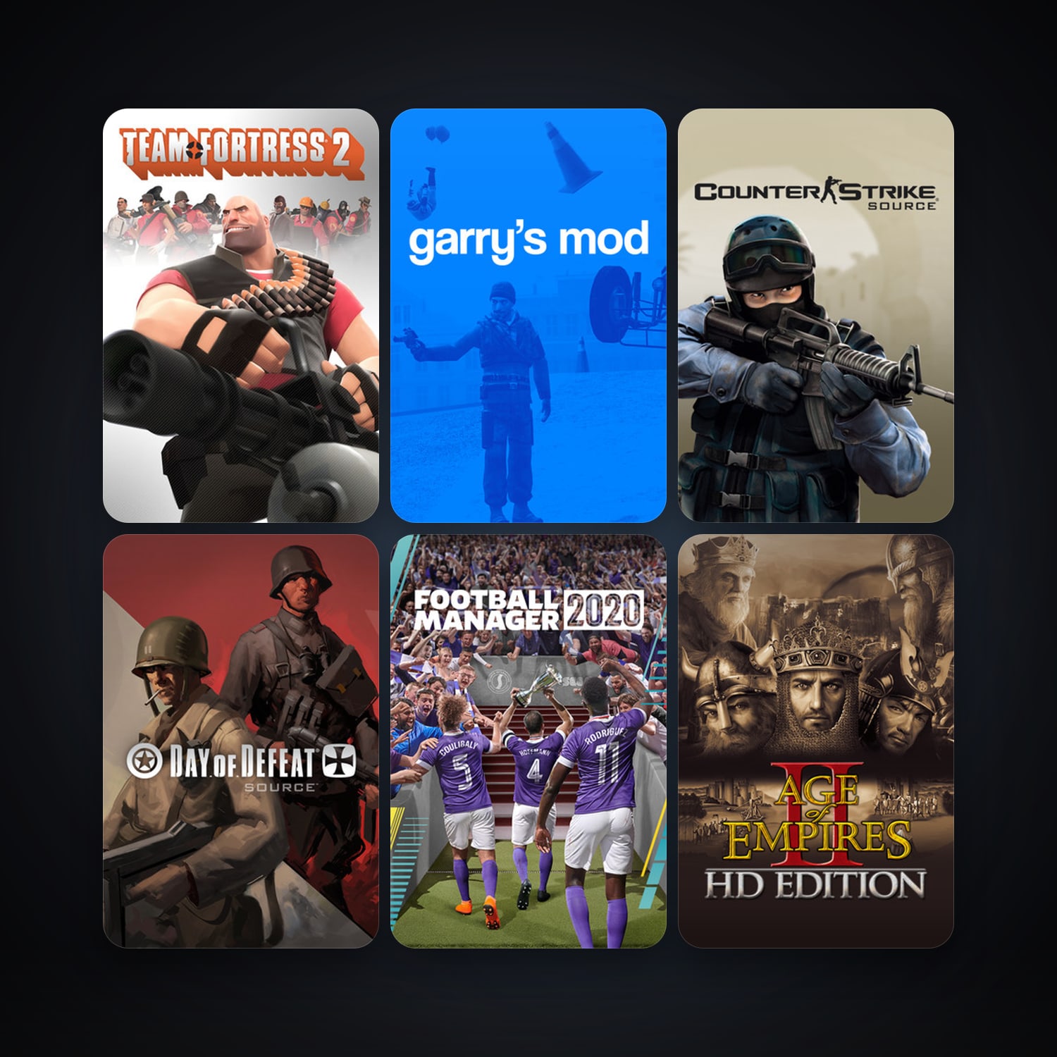 Half-Life 2 + Counter-Strike: Source, 13 games, Steam 10, clean — HabibiAccounts