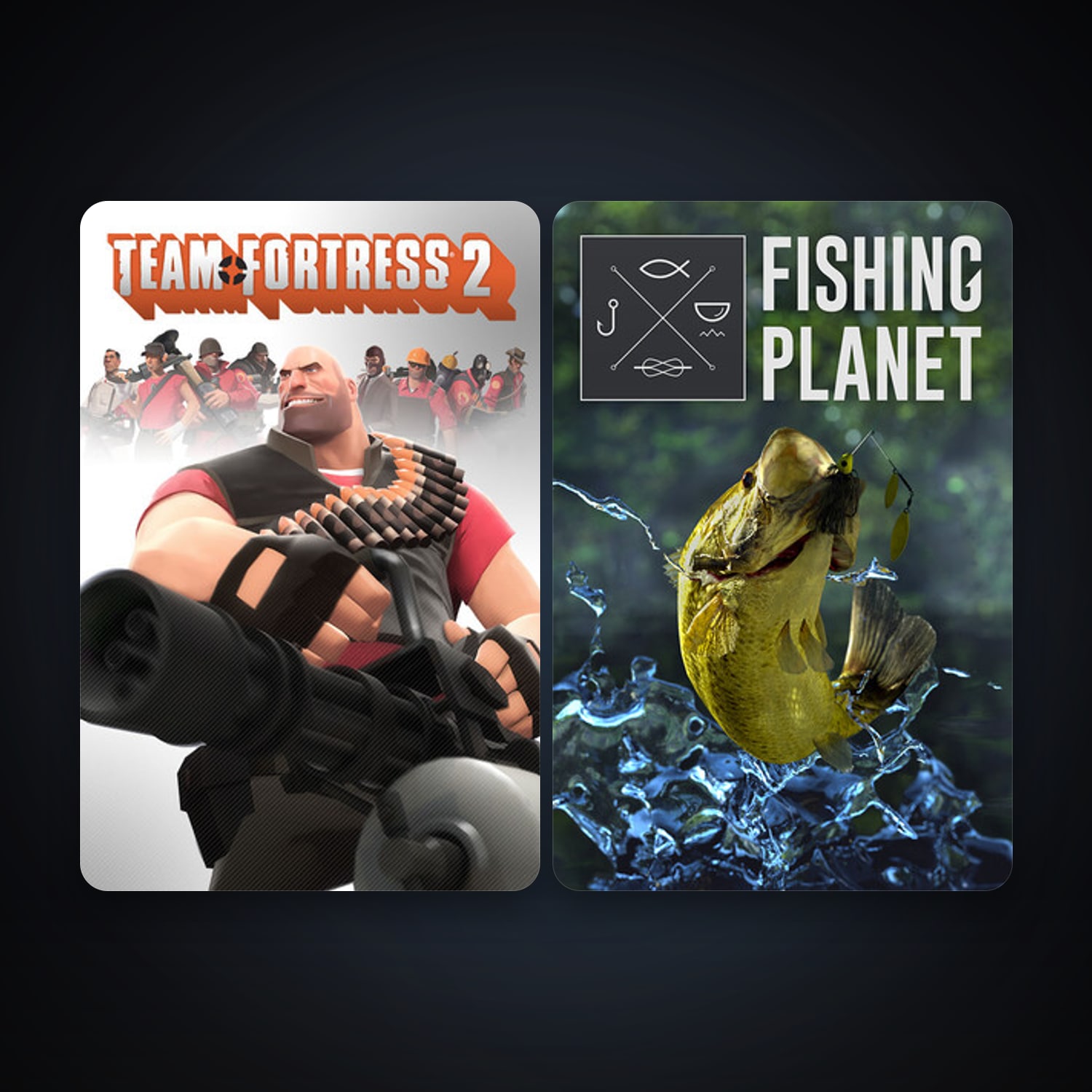 Team Fortress 2 + Fishing Planet, 7 games, clean — HabibiAccounts