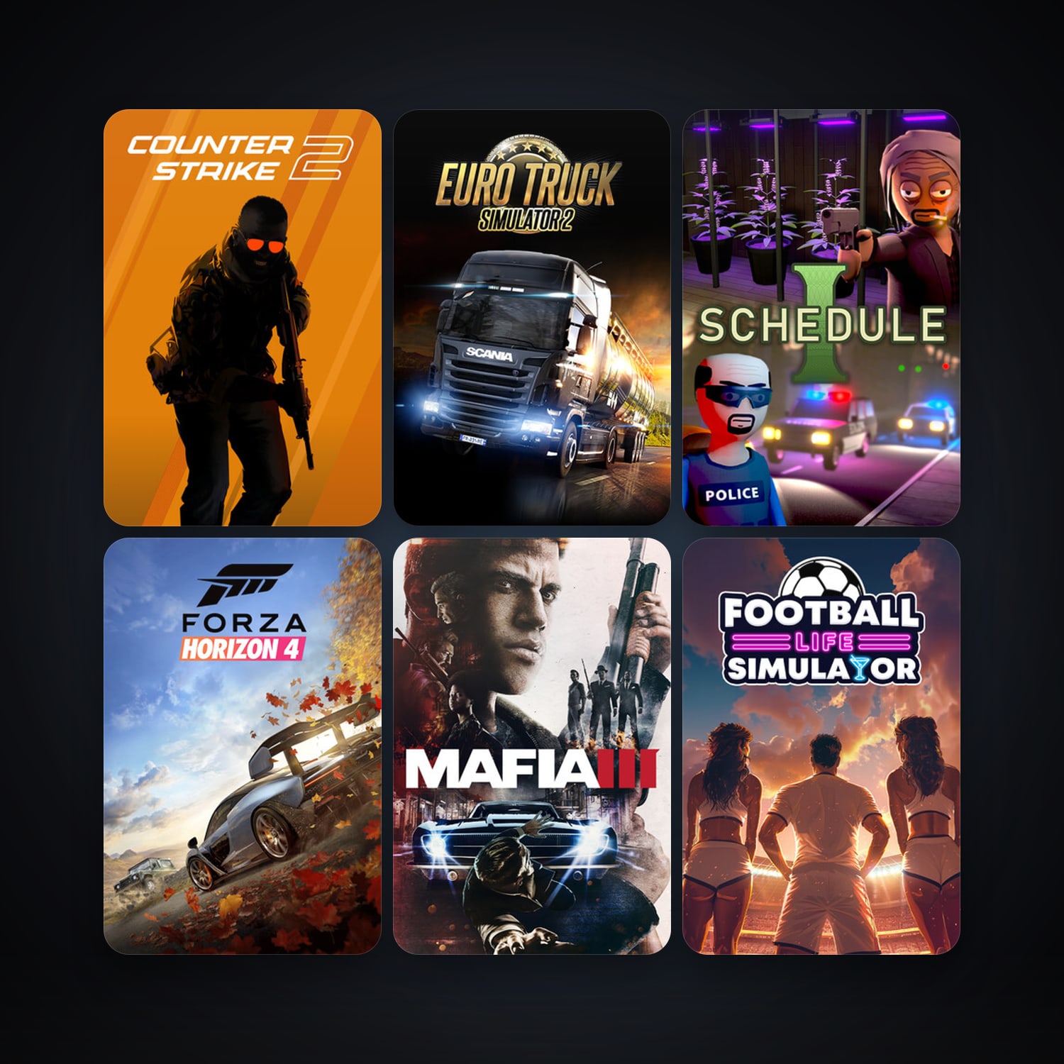 CS2 Prime + Euro Truck Simulator 2, 48 games, clean — HabibiAccounts