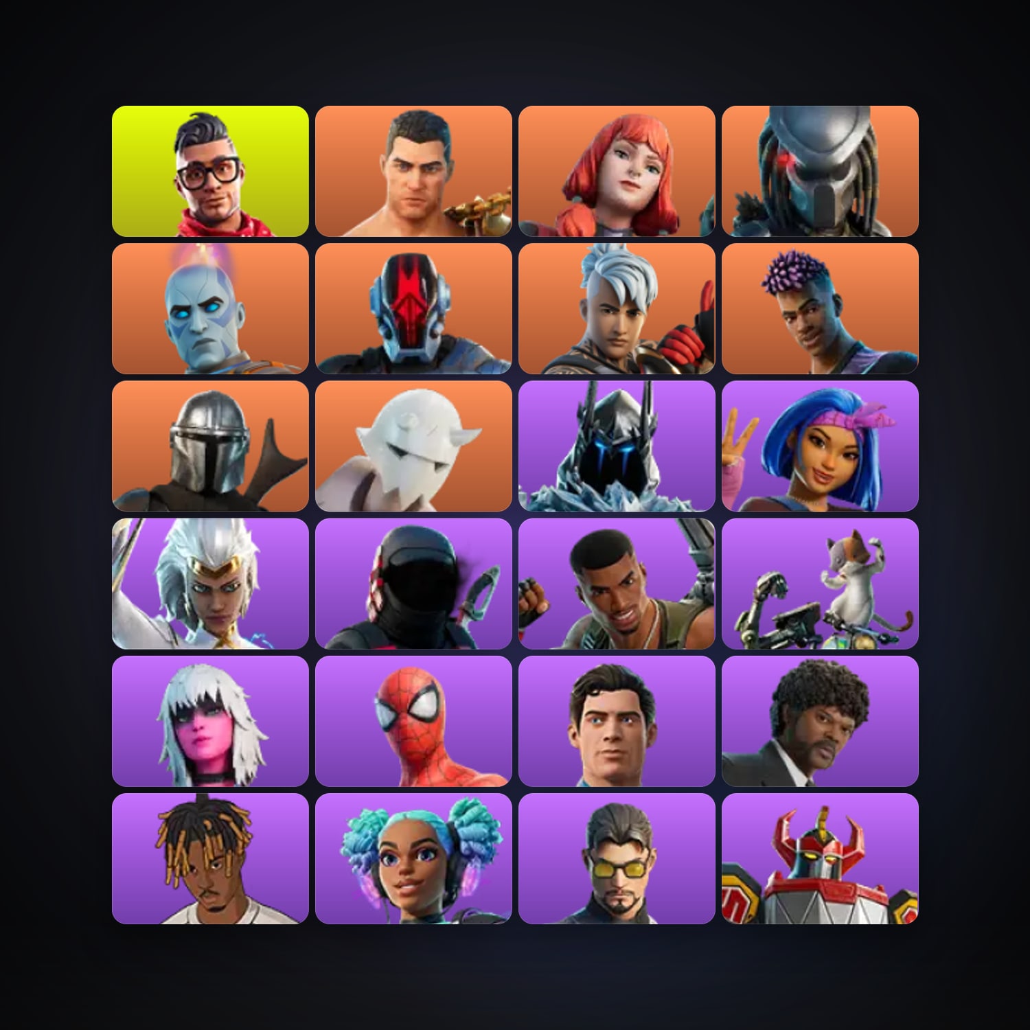 Fortnite locker — 93 skins — 250 V-Bucks — lvl 1944 — HabibiAccounts