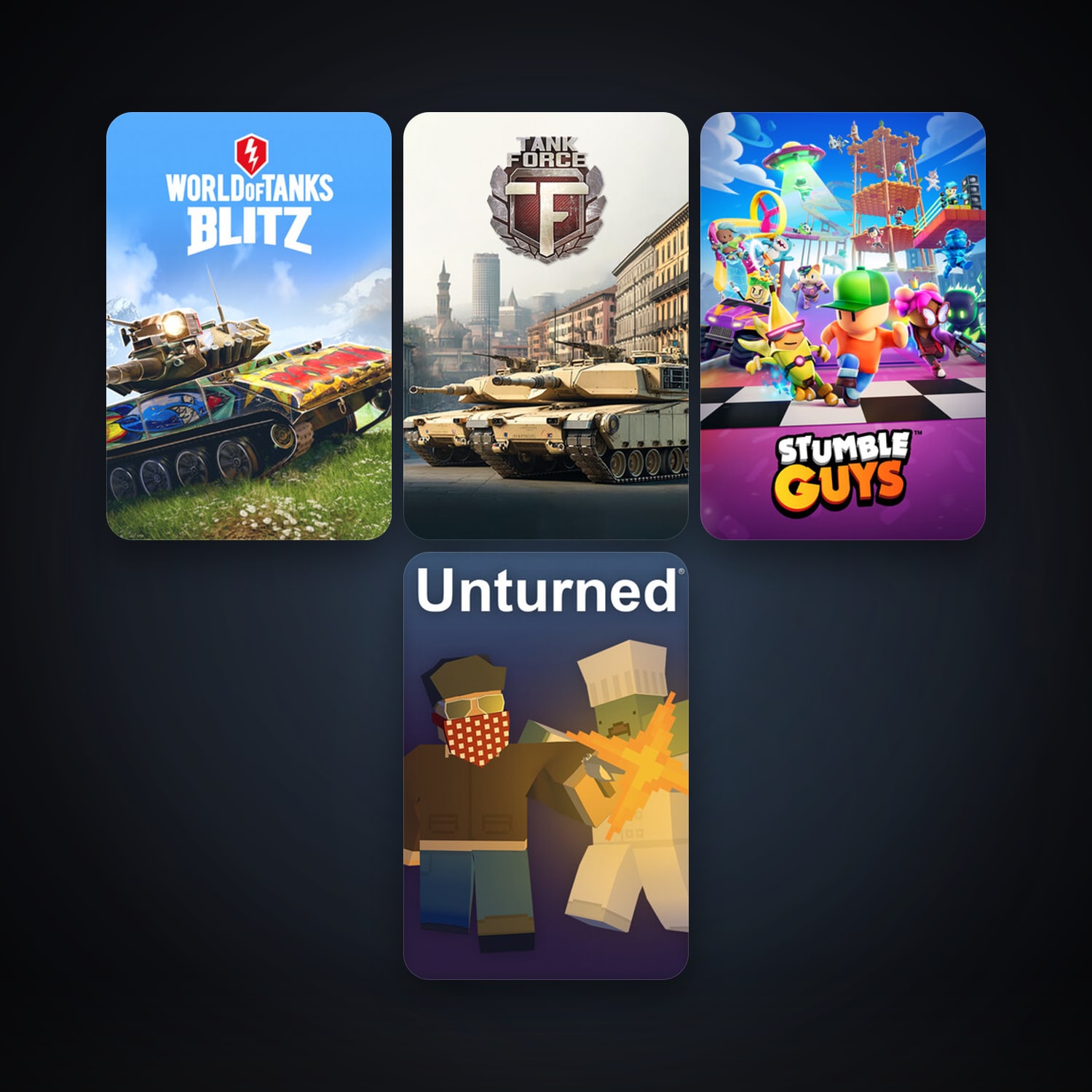 Unturned + World of Tanks Blitz, 17 games, clean — HabibiAccounts