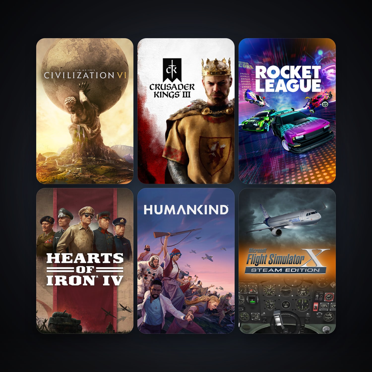 Europa Universalis IV + Rocket League, 65 games, clean — HabibiAccounts