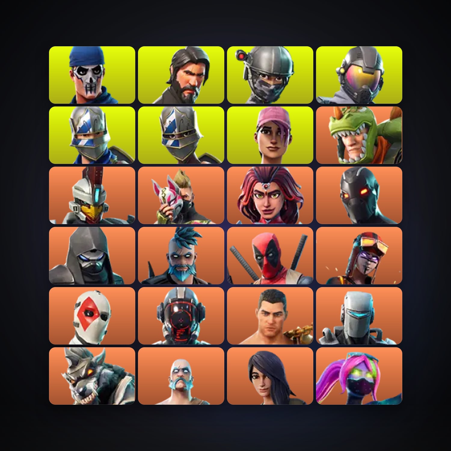 Fortnite locker — 152 skins — 550 V-Bucks — lvl 2339 — HabibiAccounts