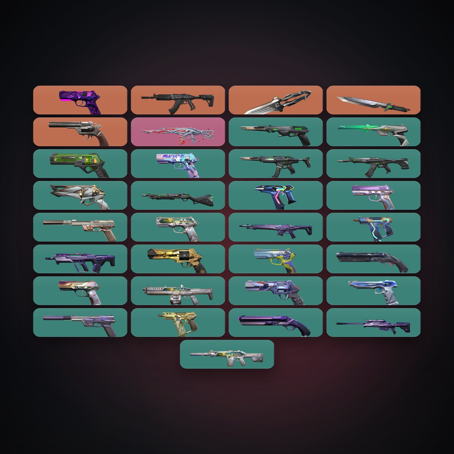 AP Ascendant 1 locker — 2 knives, 33 skins, lvl 256 — HabibiAccounts