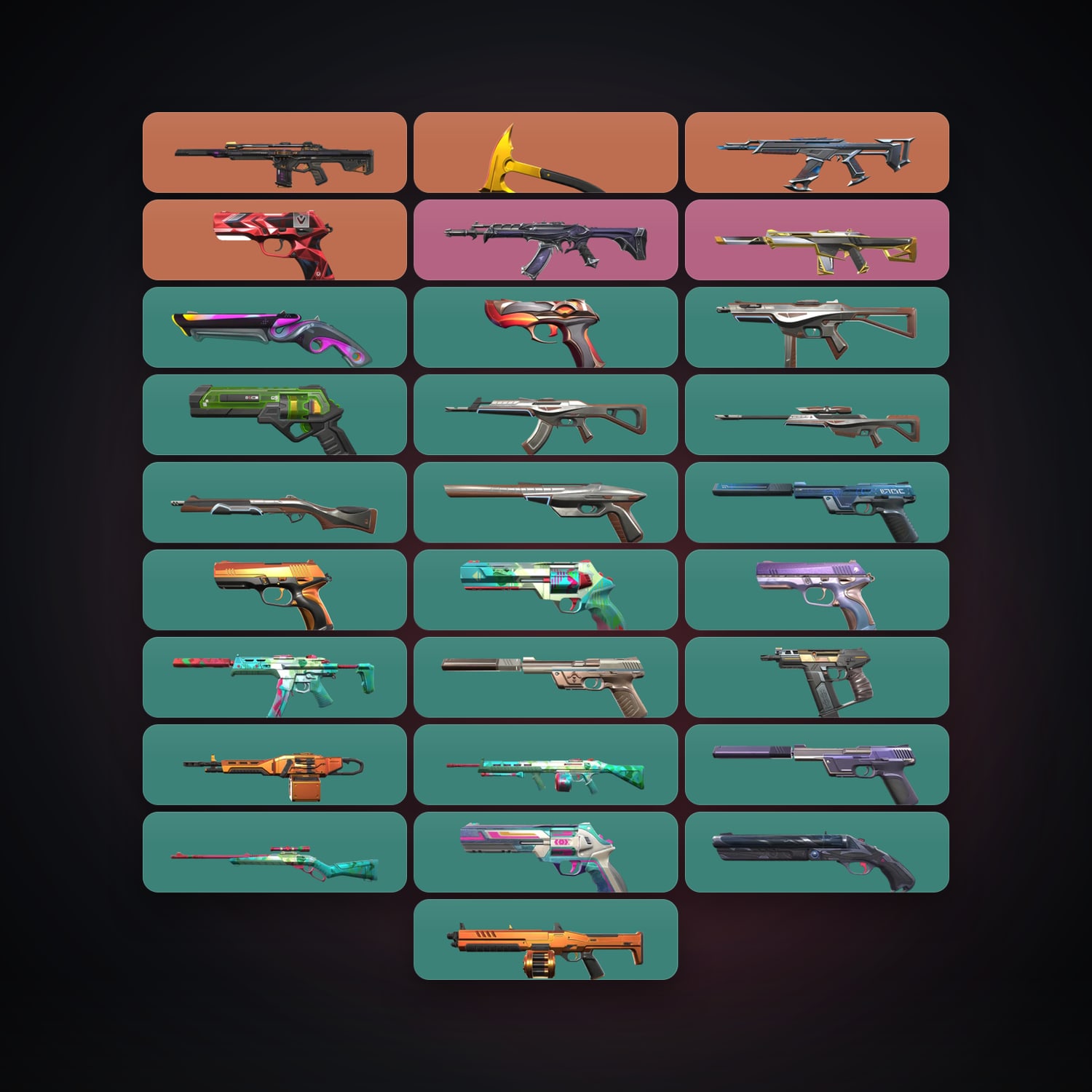 AP Ascendant 2 locker — 1 knives, 28 skins, lvl 237 — HabibiAccounts