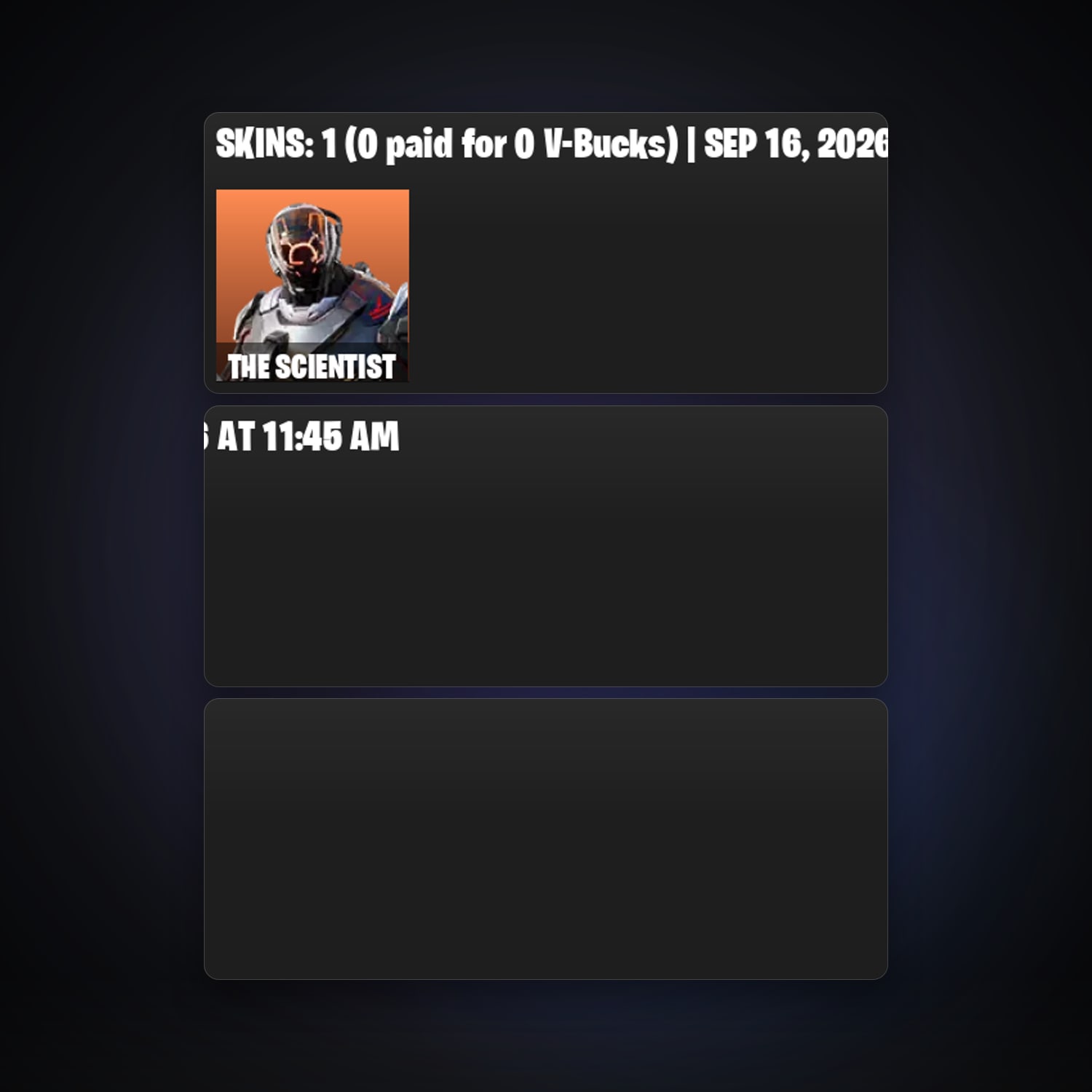 Fortnite locker — 1 skins — 200 V-Bucks — lvl 46 — HabibiAccounts