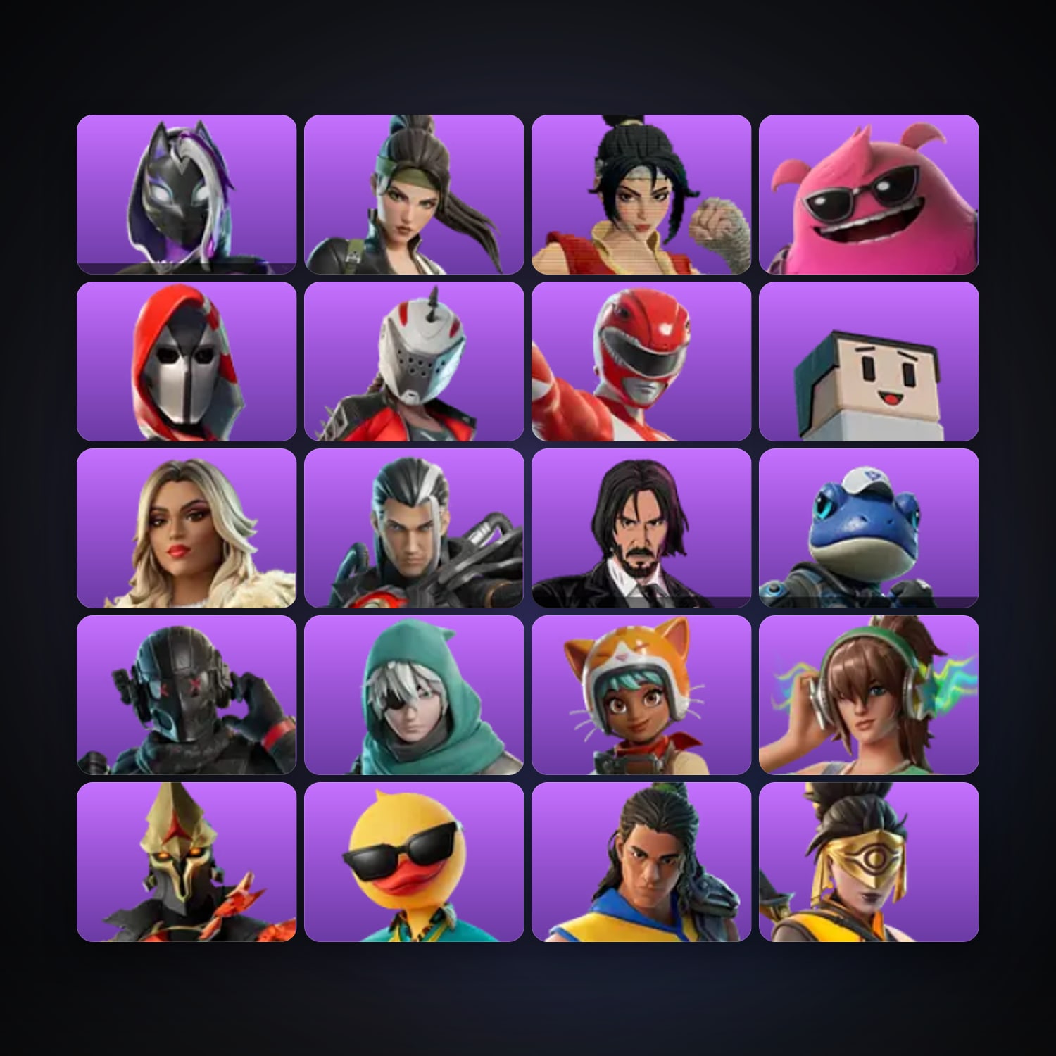 Fortnite locker — 25 skins — 2.6K V-Bucks — lvl 339 — HabibiAccounts