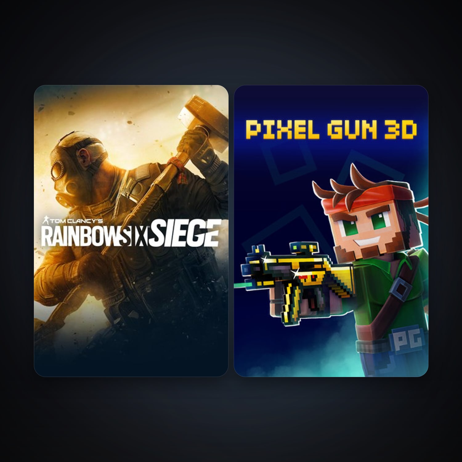 Tom Clancy's Rainbow Six Siege + Pixel Gun 3D: PC Edition, 3 games, clean — HabibiAccounts