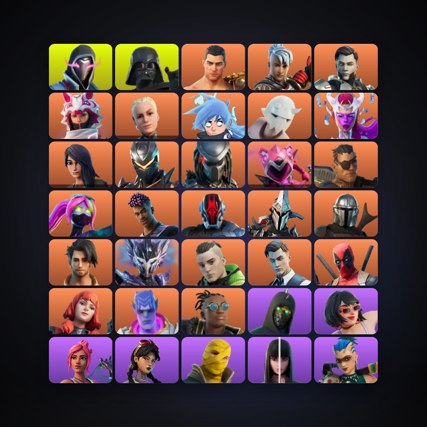 Fortnite locker — 142 skins — 1.1K V-Bucks — lvl 1581 — HabibiAccounts