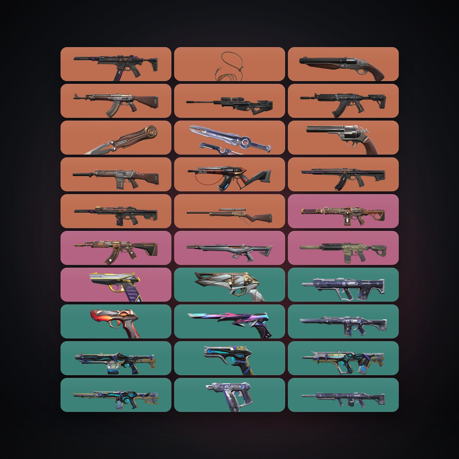 LA Plat 1 locker — 3 knives, 48 skins, lvl 165 — HabibiAccounts