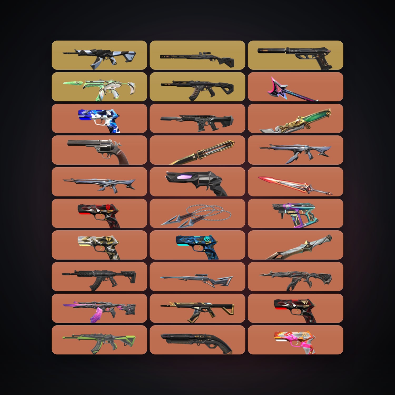 KR Plat 1 locker — 10 knives, 160 skins, lvl 302 — HabibiAccounts