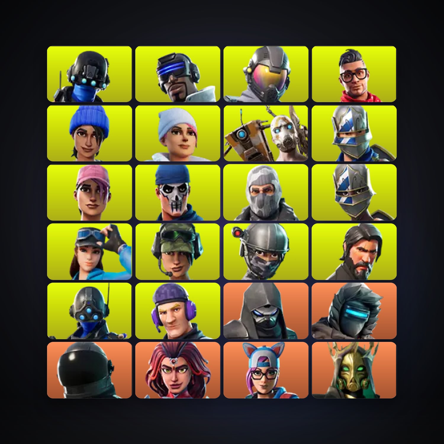 هالحساب فورتنايت، اللوكر مليان 326 سكن، 1.1K فيبوكس، لفل 4154، 354 فوز — HabibiAccounts