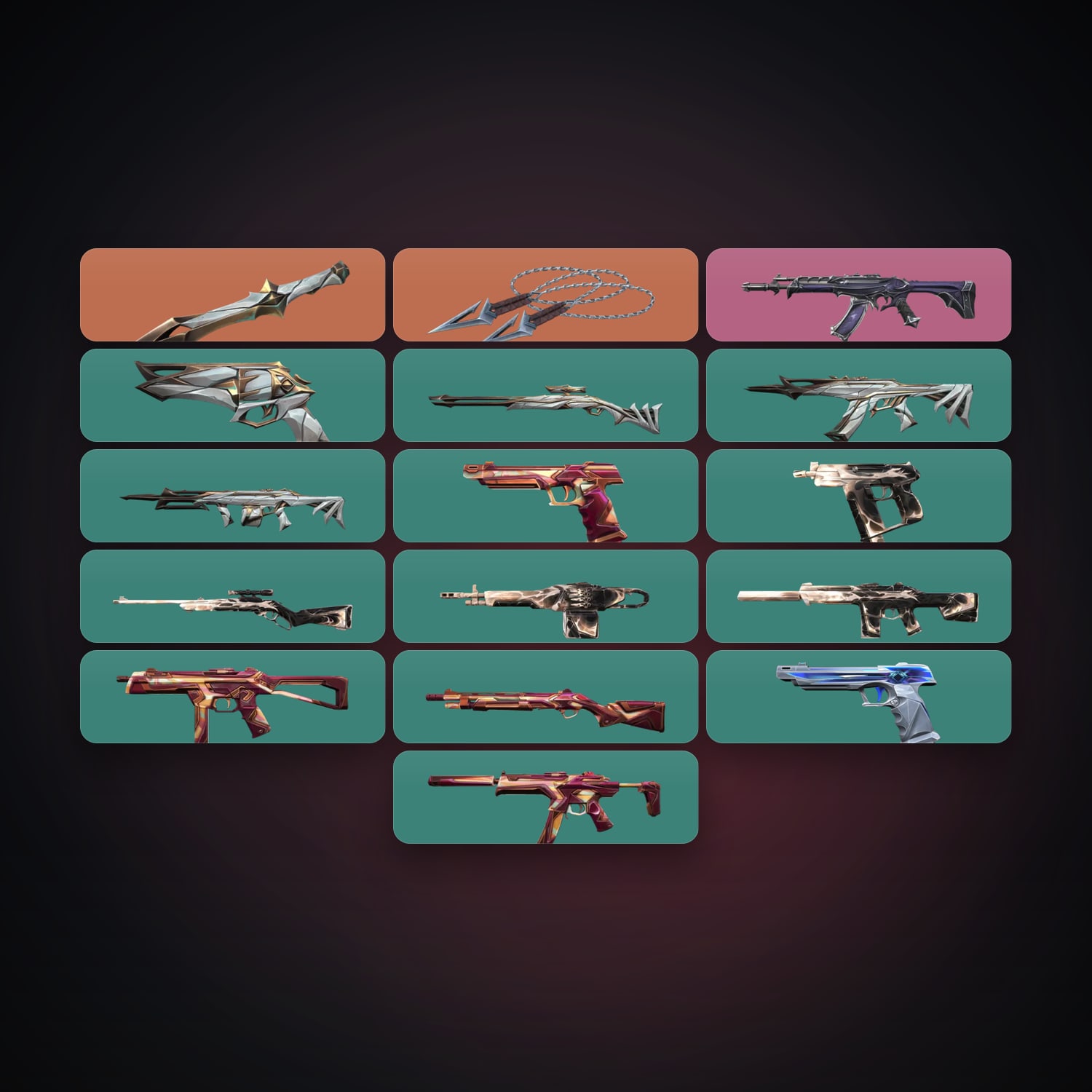 AP Silver 2 locker — 2 knives, 16 skins, lvl 57 — HabibiAccounts