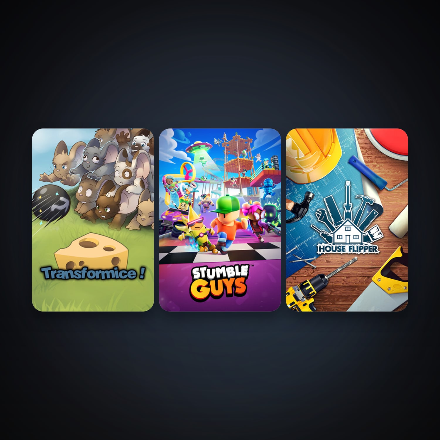 Transformice + House Flipper, 4 games, clean — HabibiAccounts