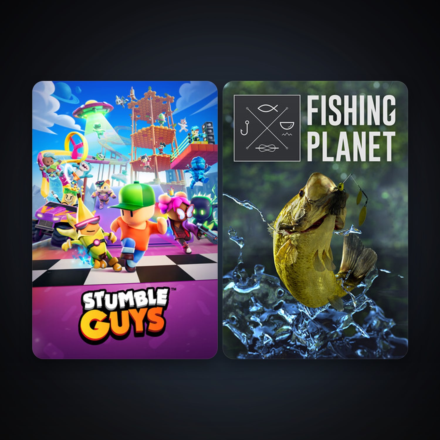 Fishing Planet + Stumble Guys, 2 games, clean — HabibiAccounts