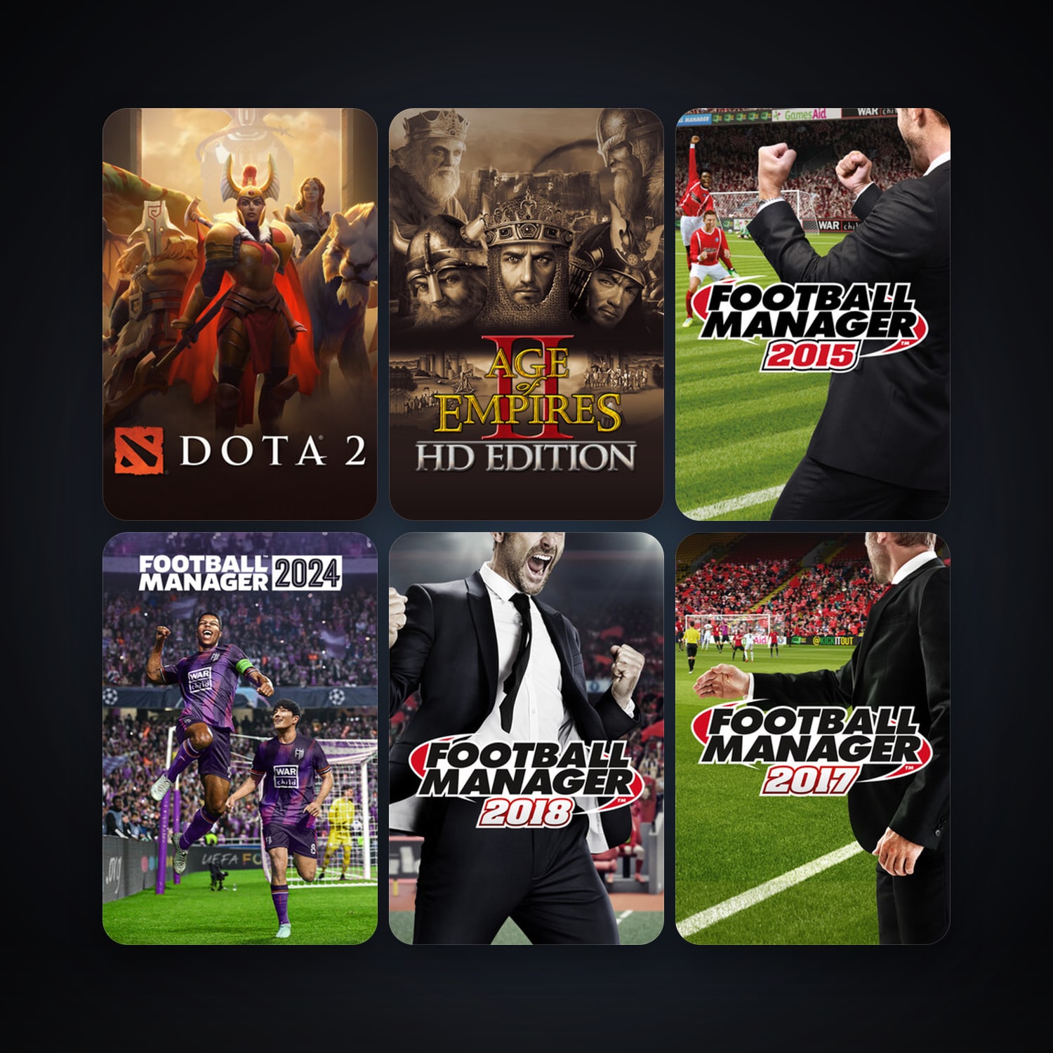 Dota 2 + Stronghold Kingdoms, 9 games, clean — HabibiAccounts