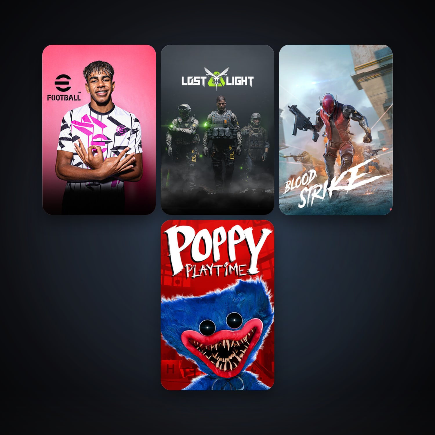 eFootball 2024 + Poppy Playtime, 6 games, clean — HabibiAccounts