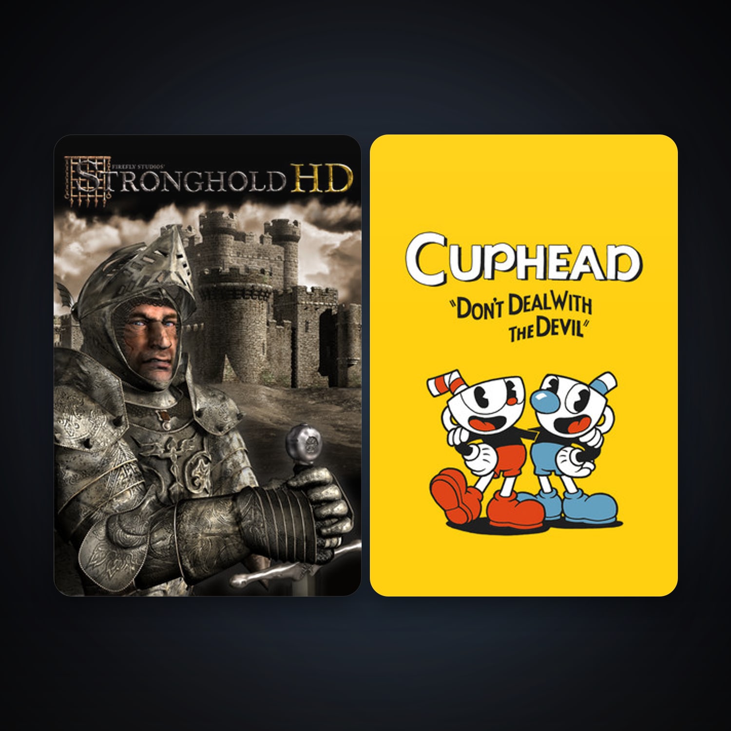 Stronghold HD + Cuphead, 2 games, clean — HabibiAccounts