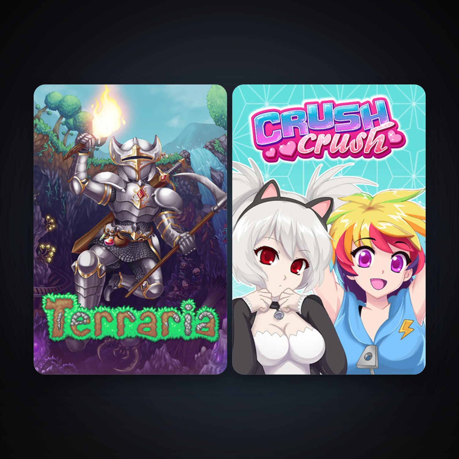 Terraria + Crush Crush, 6 games, clean — HabibiAccounts