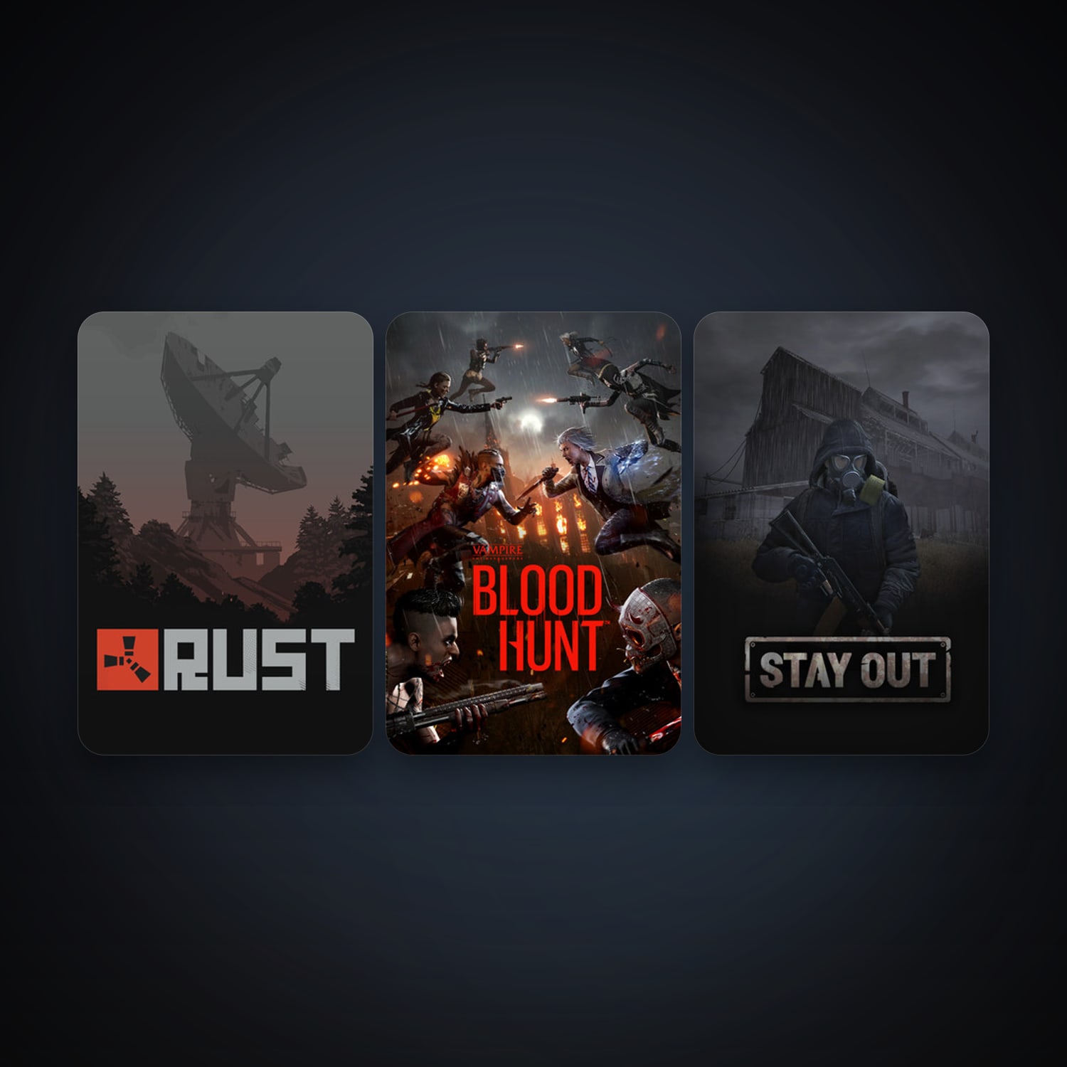 Rust + Vampire: The Masquerade - Bloodhunt, 5 games, clean — HabibiAccounts