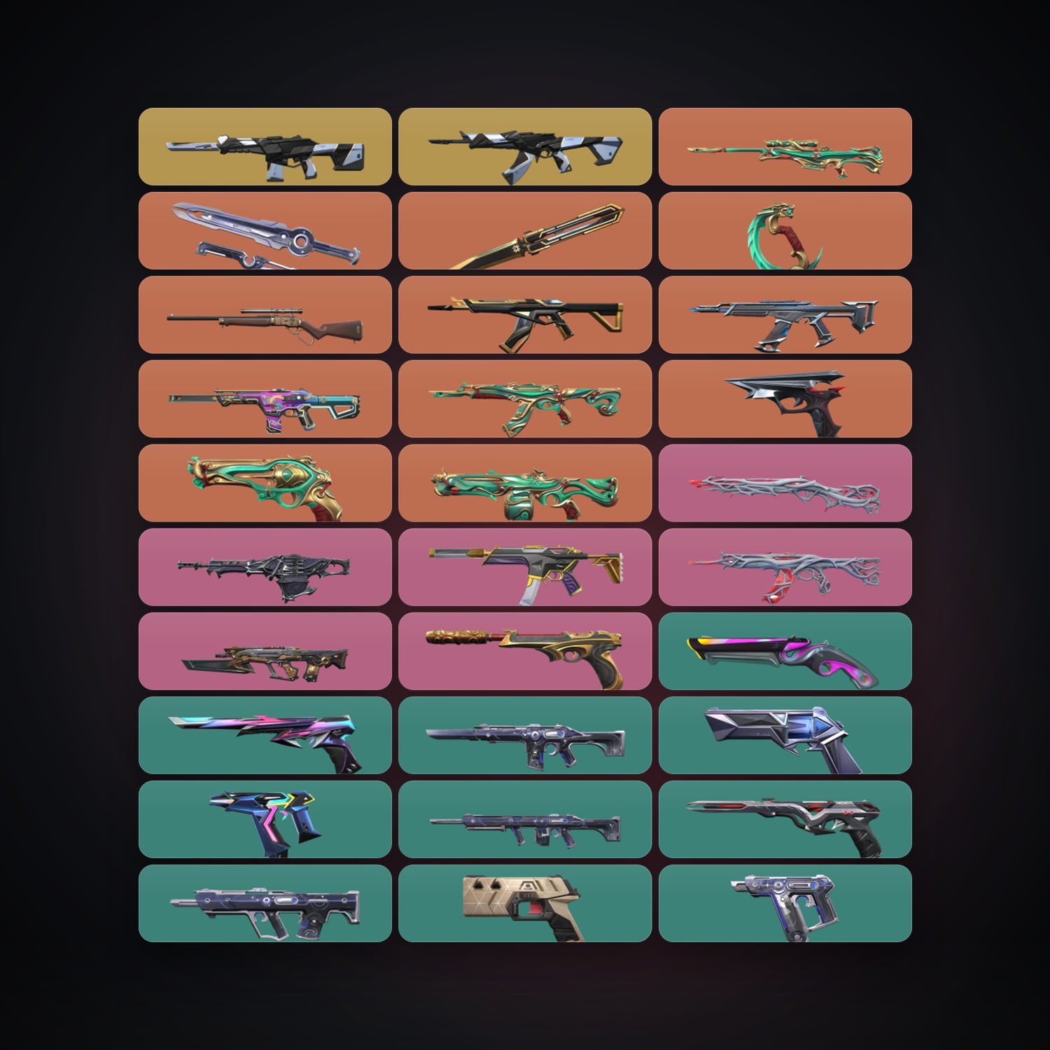 AP Gold 1 locker — 3 knives, 55 skins, lvl 400 · 259719440 — HabibiAccounts
