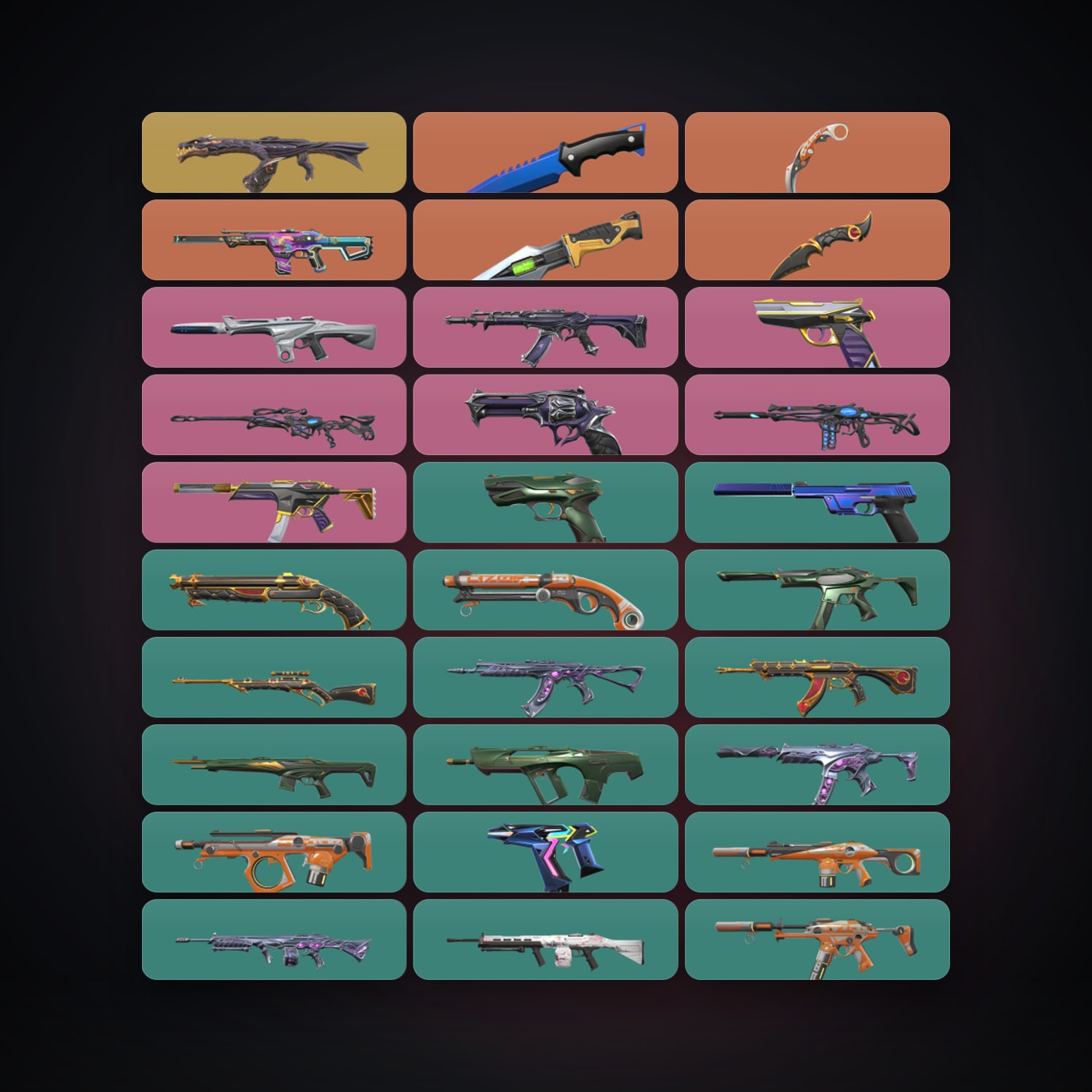EU Silver 2 locker — 4 knives, 71 skins, lvl 159 — HabibiAccounts