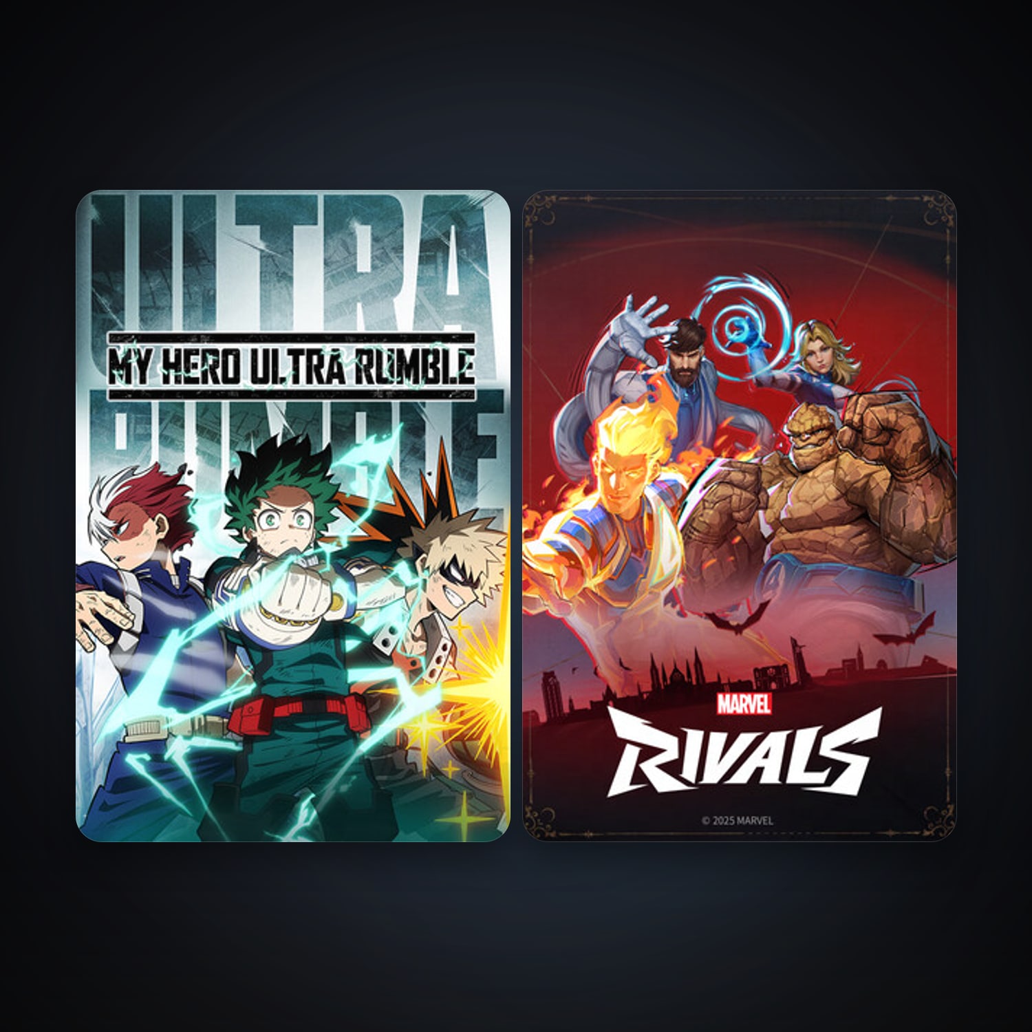 MY HERO ULTRA RUMBLE + Marvel Rivals, 3 games, clean — HabibiAccounts