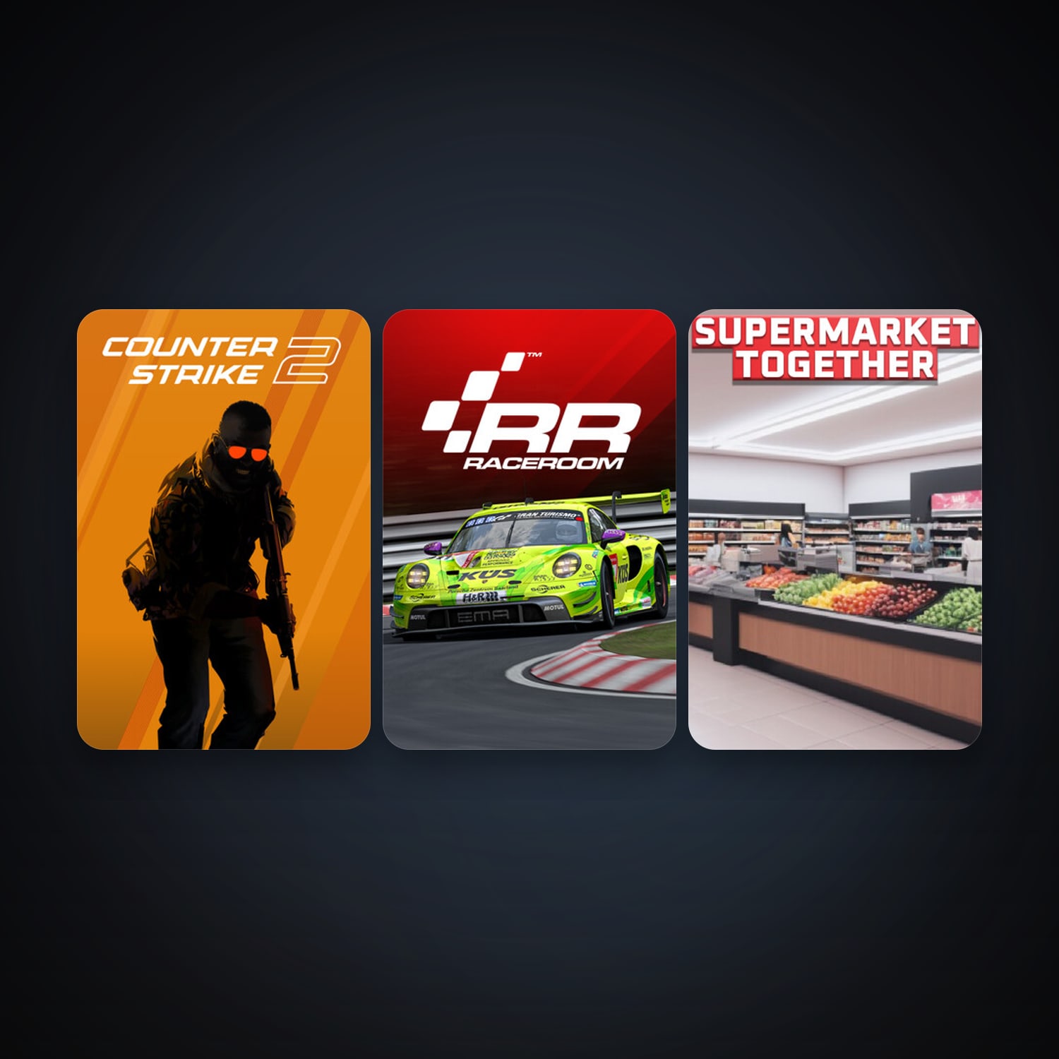 CS2 Prime + RaceRoom Racing Experience, 9 games, clean — HabibiAccounts