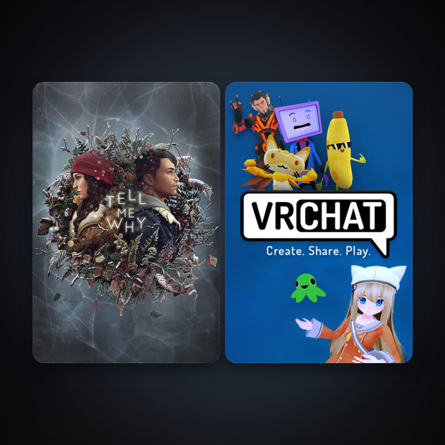 VRChat + Tell Me Why, 4 games, clean — HabibiAccounts