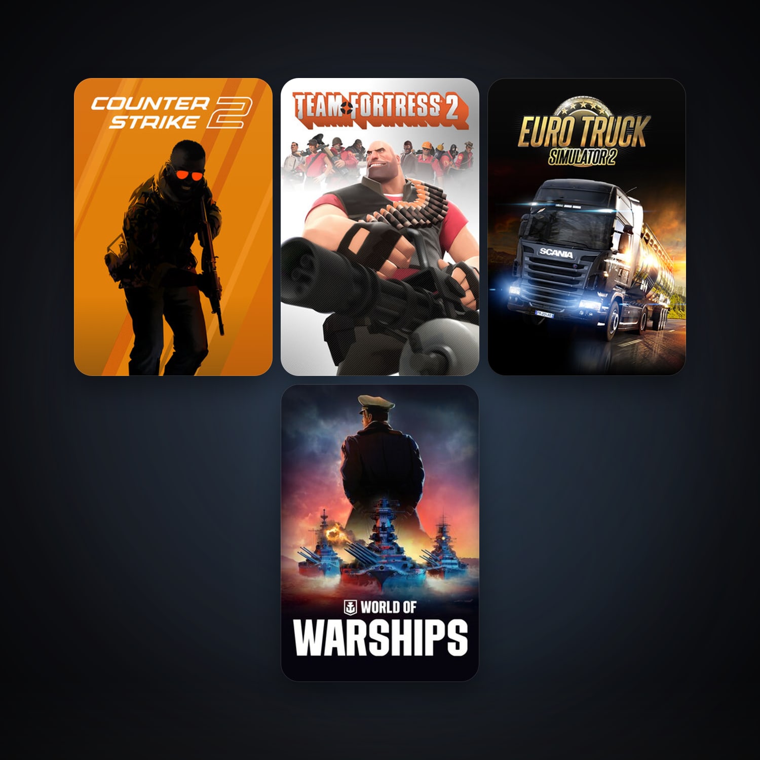Team Fortress 2 + CS2 Prime, 5 games, clean — HabibiAccounts
