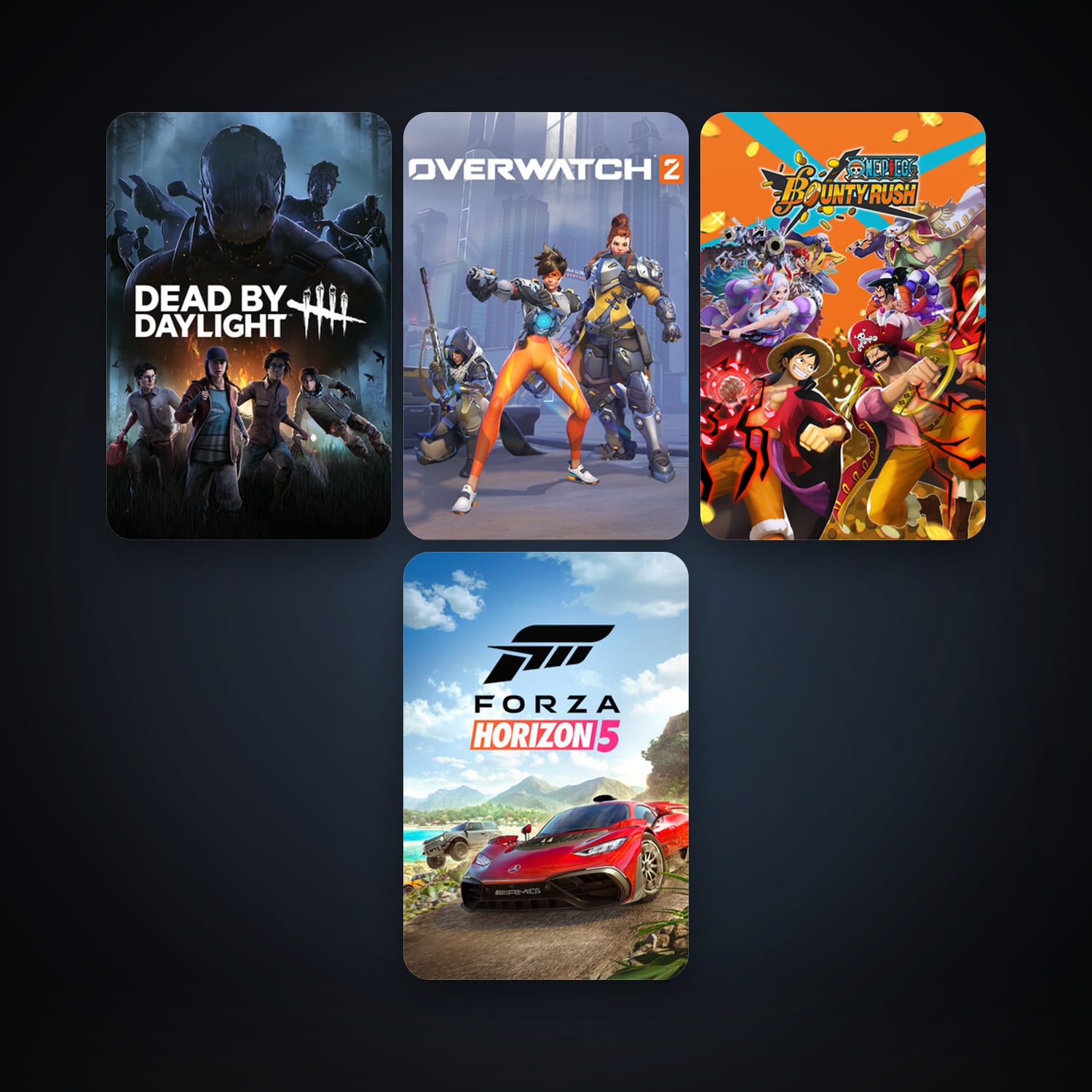 Dead by Daylight + Forza Horizon 5, 4 games, clean — HabibiAccounts