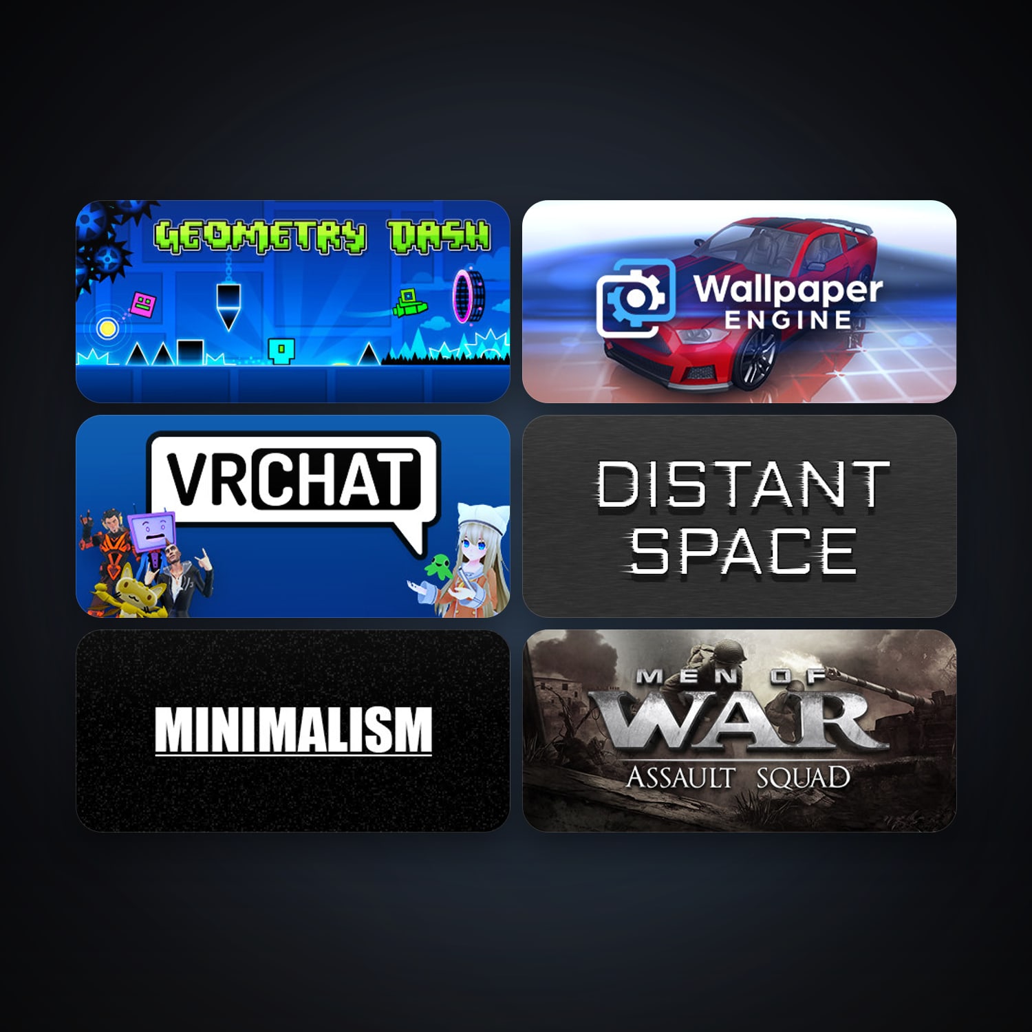 Men of War: Assault Squad + Geometry Dash, 10 games, clean — HabibiAccounts