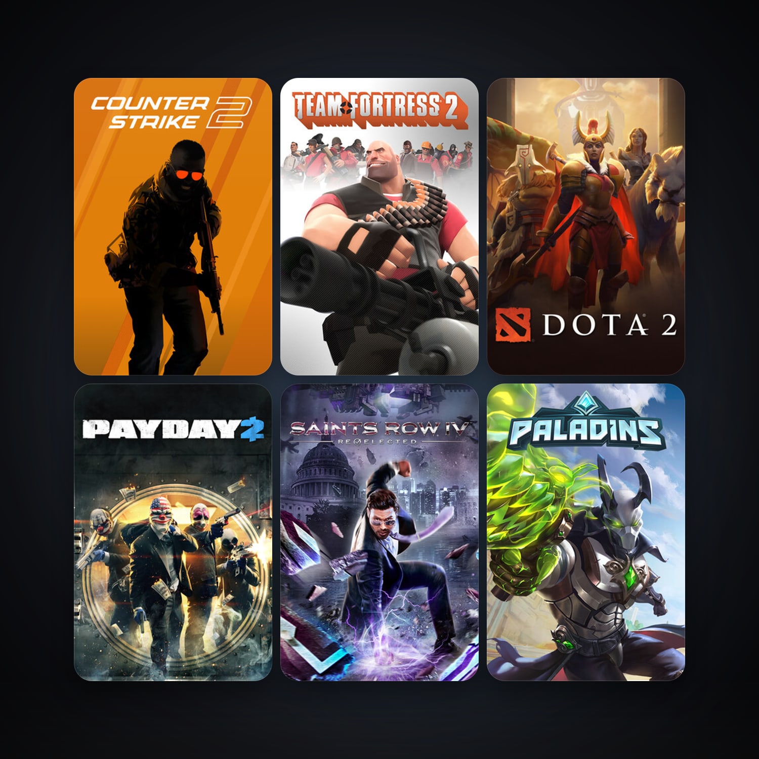 Team Fortress 2 + Dota 2, 12 games, clean — HabibiAccounts