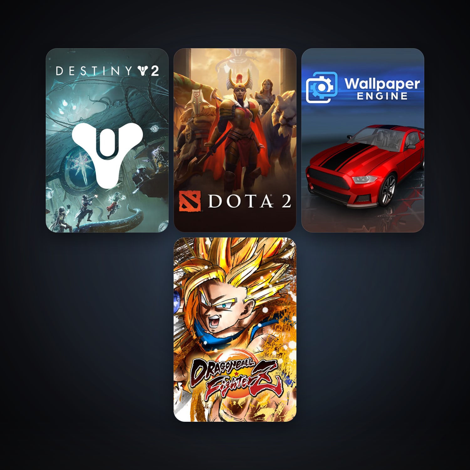 Dota 2 + Wallpaper Engine, 5 games, clean — HabibiAccounts
