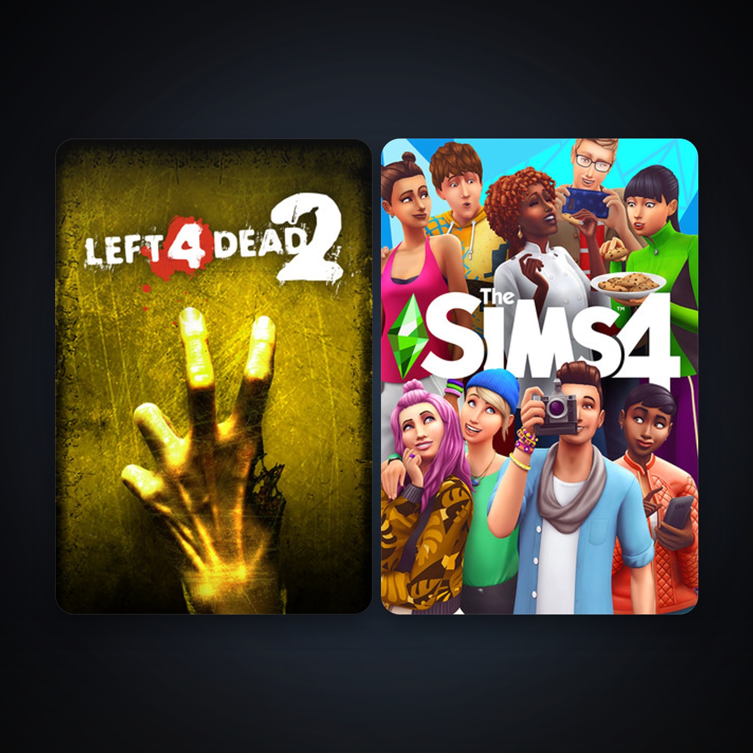 Left 4 Dead 2 + The Sims 4, 7 games, clean — HabibiAccounts
