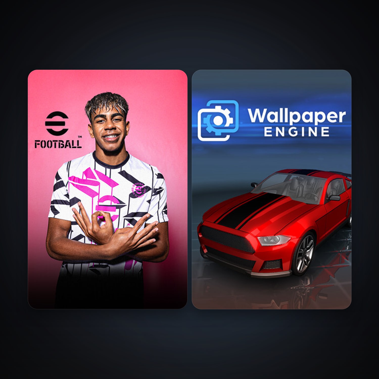 Wallpaper Engine + eFootball 2024, 5 games, clean — HabibiAccounts