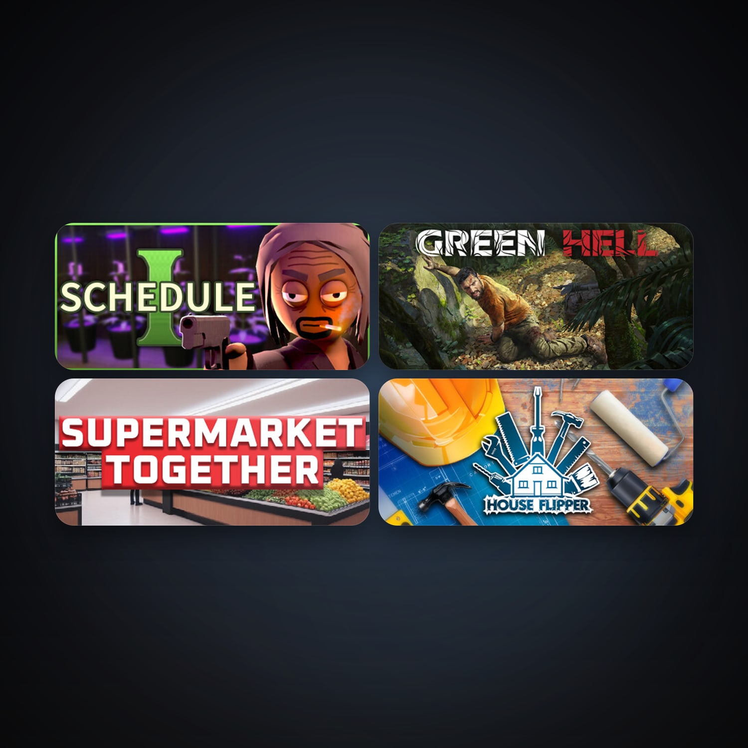 House Flipper + Green Hell, 10 games, clean — HabibiAccounts