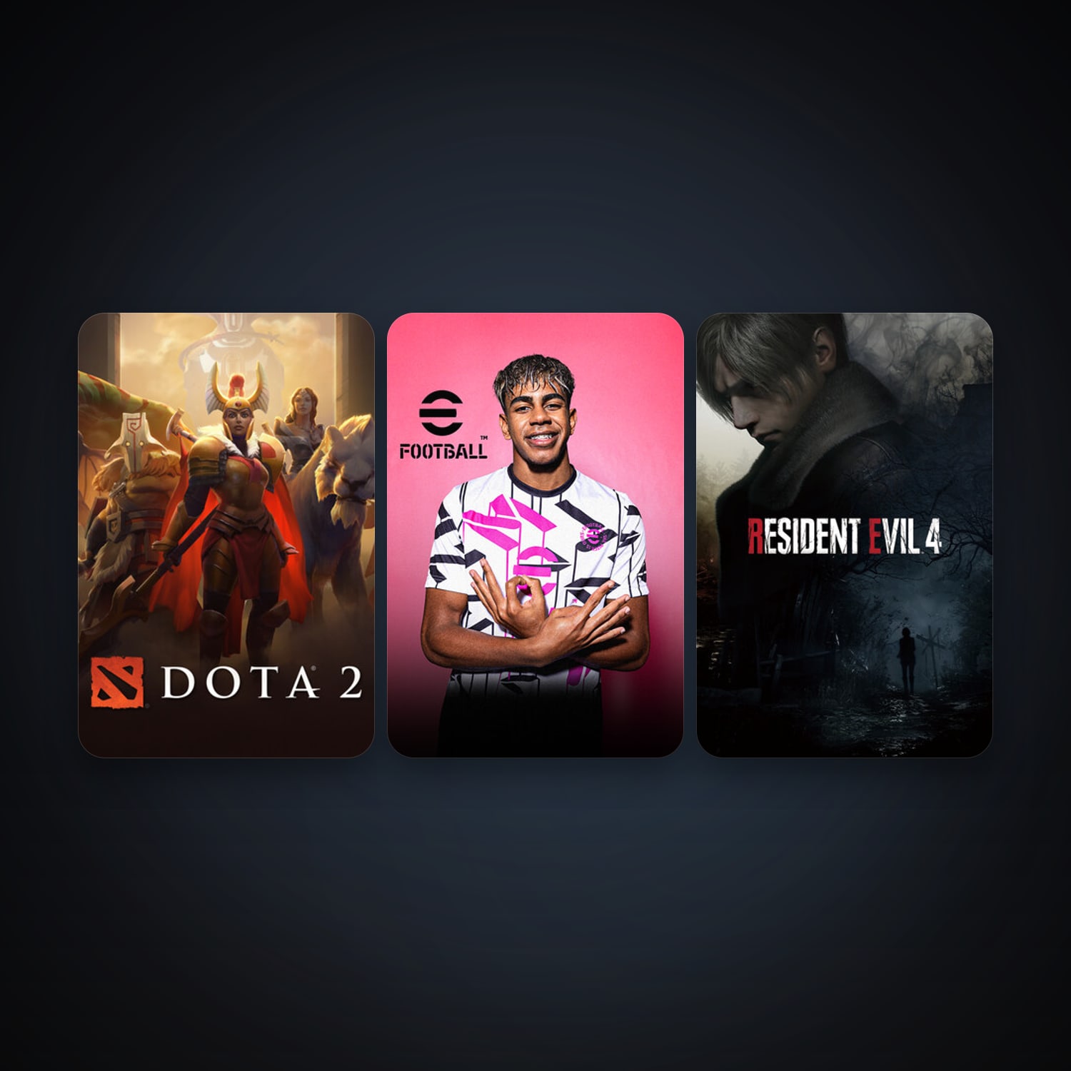 Dota 2 + eFootball 2024, 6 games, clean — HabibiAccounts