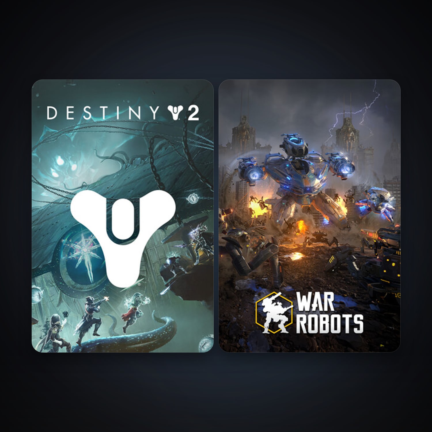 War Robots + Destiny 2, 4 games, clean — HabibiAccounts