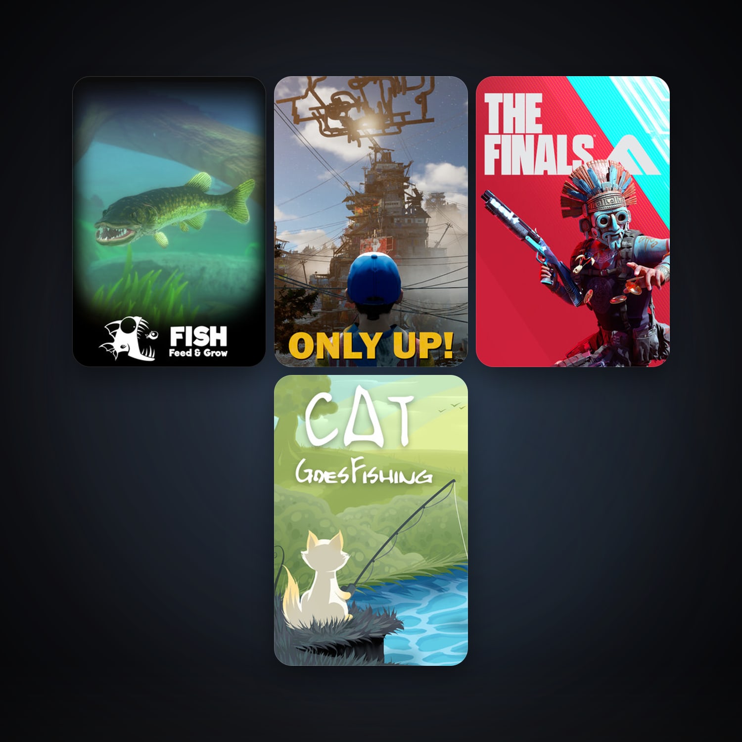 Cat Goes Fishing + Feed and Grow: Fish, 7 games, clean — HabibiAccounts