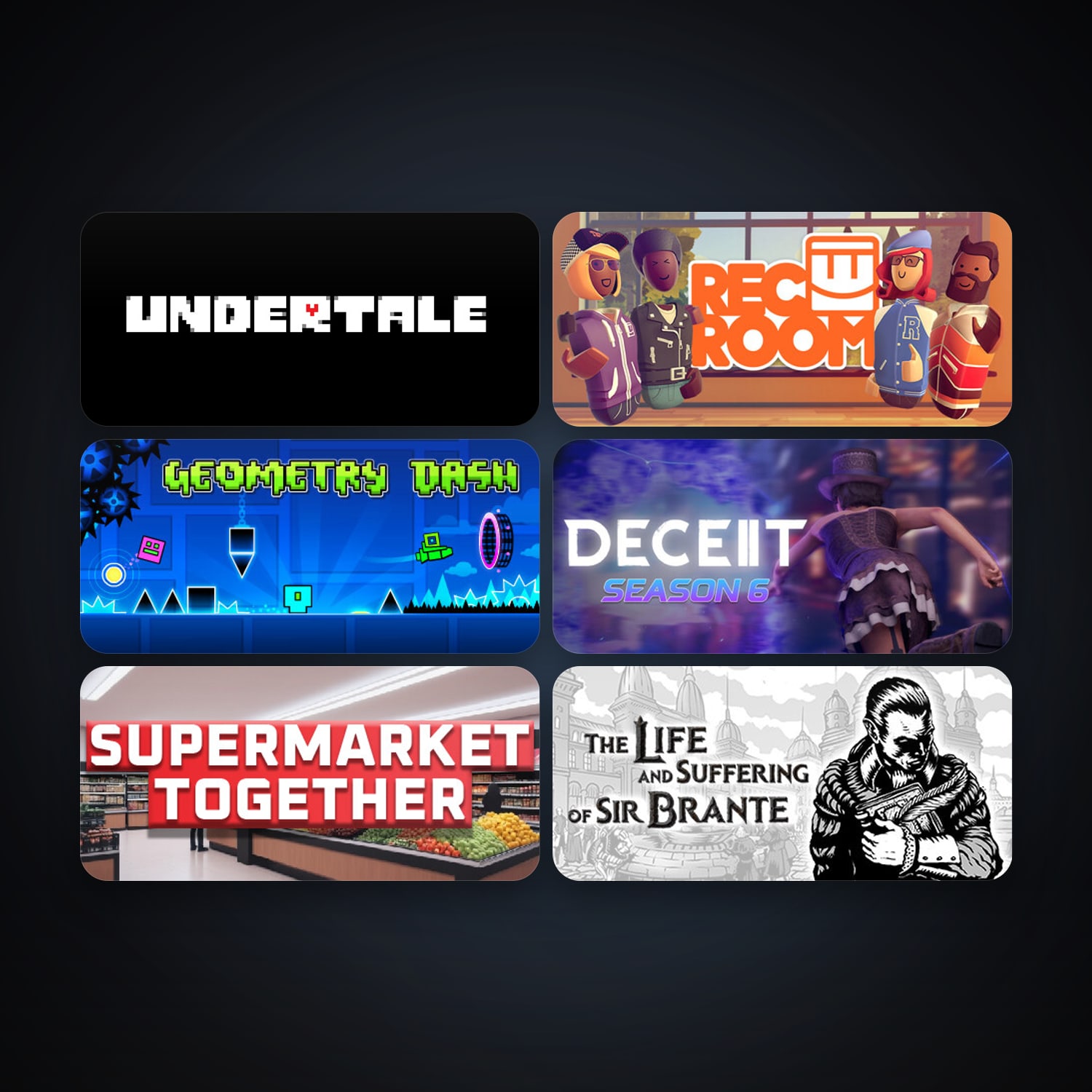 Geometry Dash + Undertale, 9 games, clean — HabibiAccounts