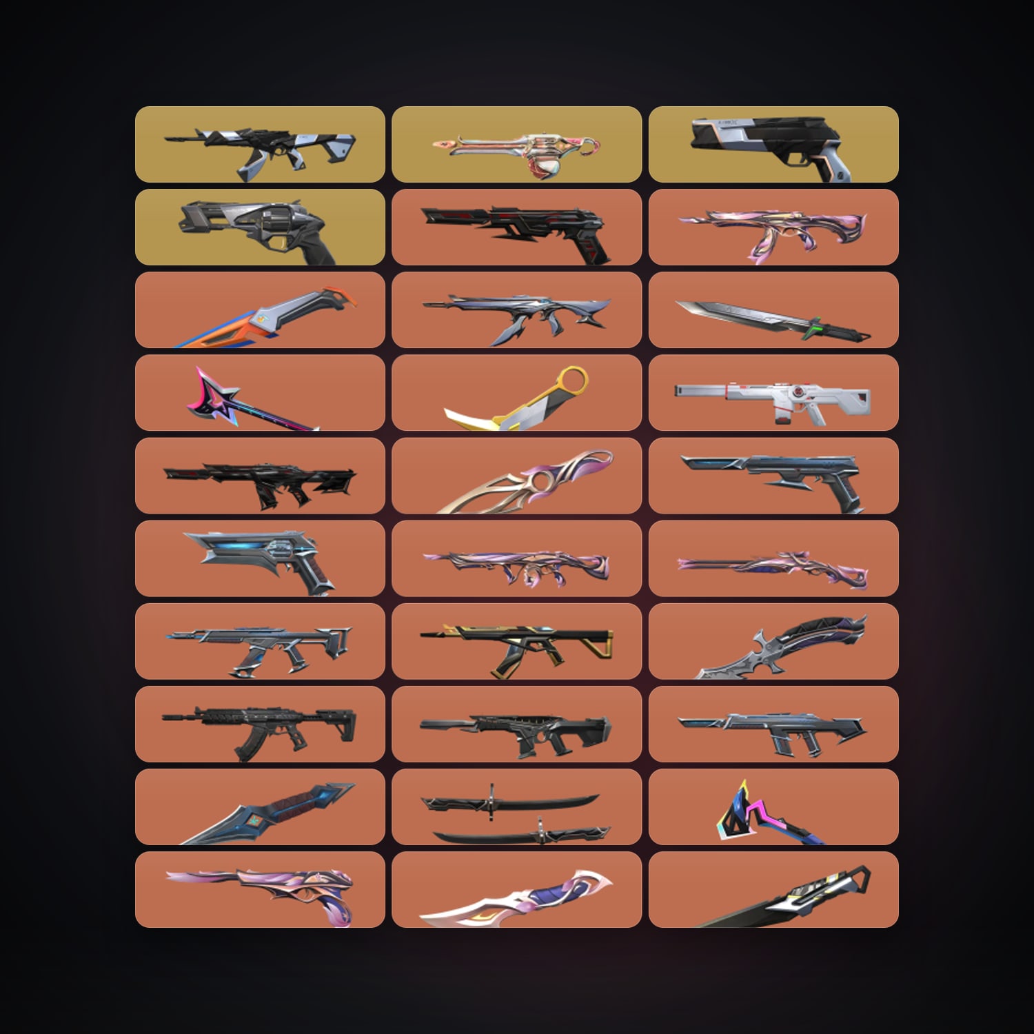 EU Gold 1 locker — 12 knives, 122 skins, lvl 144 — HabibiAccounts