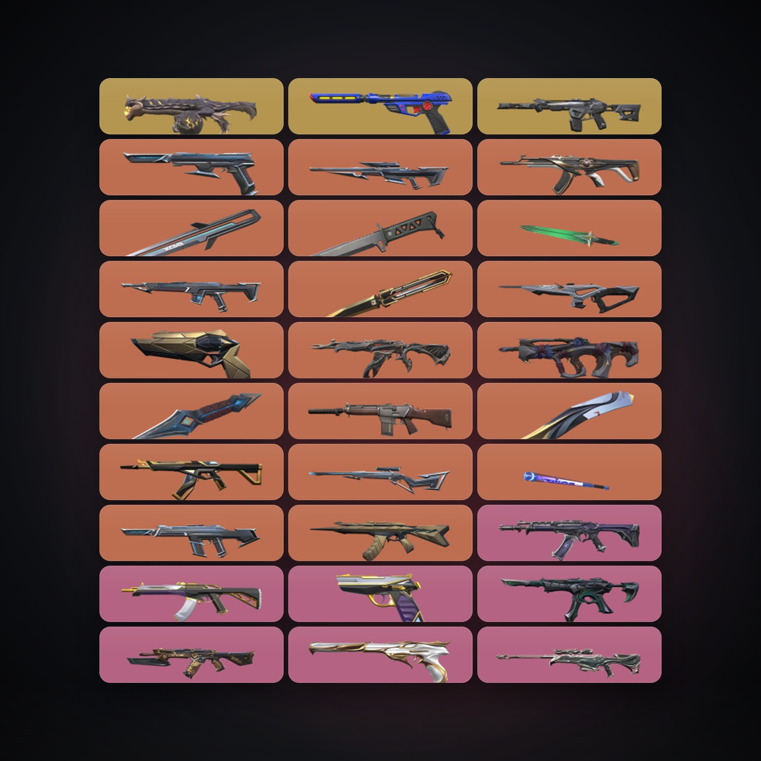 KR Plat 1 locker — 7 knives, 113 skins, lvl 283 — HabibiAccounts