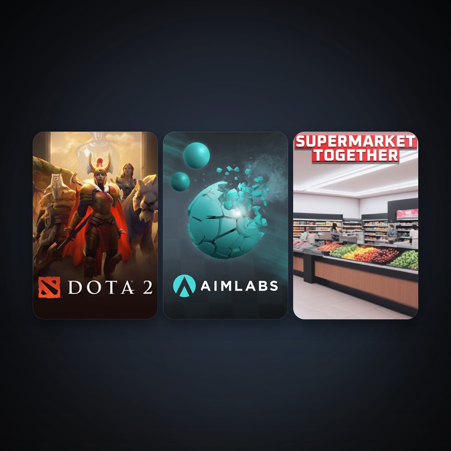 Dota 2 + Aimlabs, 3 games, clean — HabibiAccounts