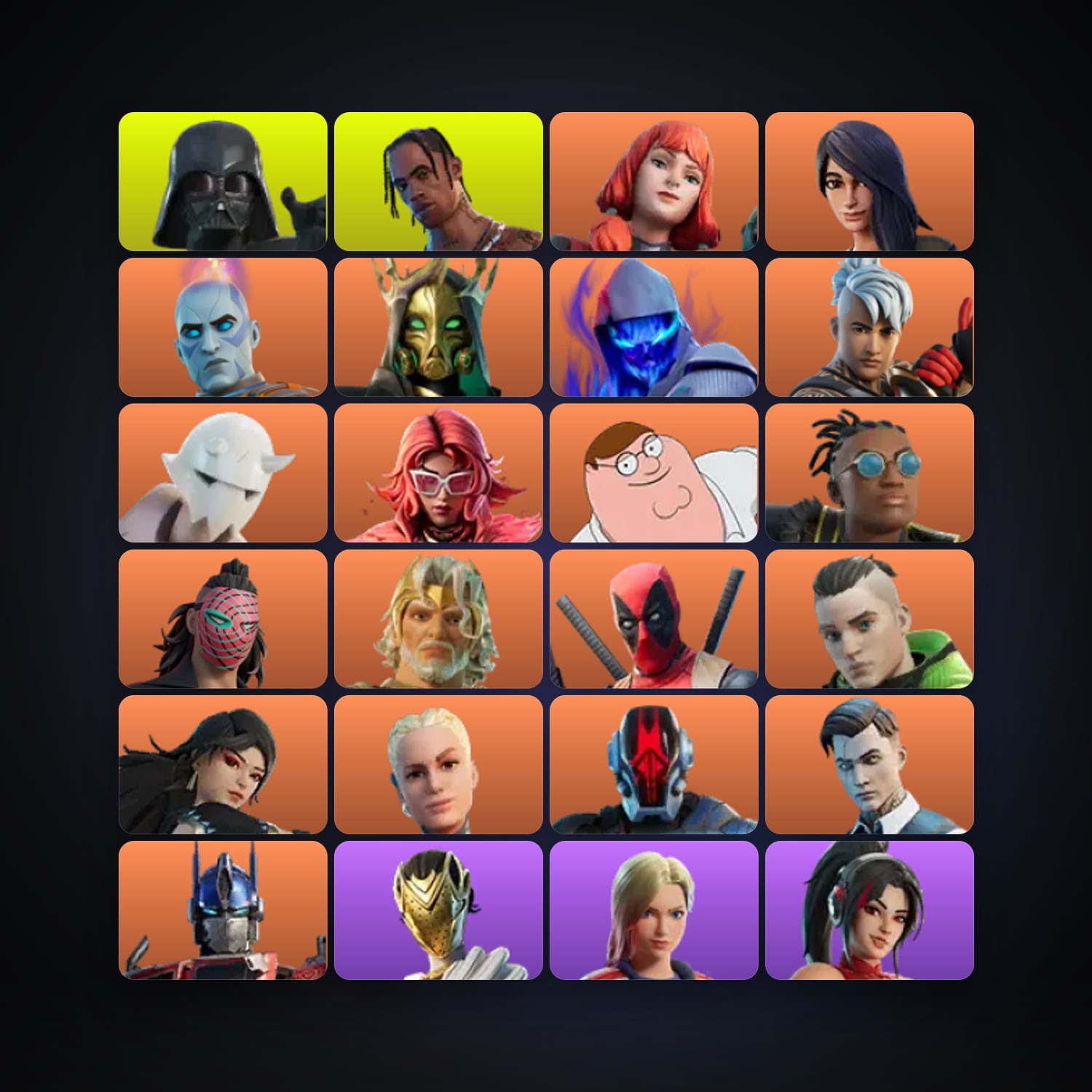 Fortnite locker — 150 skins — 1.4K V-Bucks — lvl 3303 — HabibiAccounts