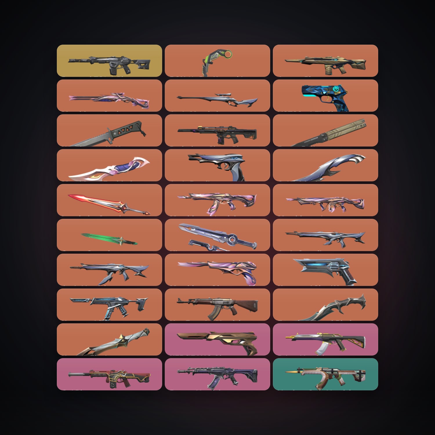 NA Gold 2 locker — 10 knives, 98 skins, lvl 181 — HabibiAccounts