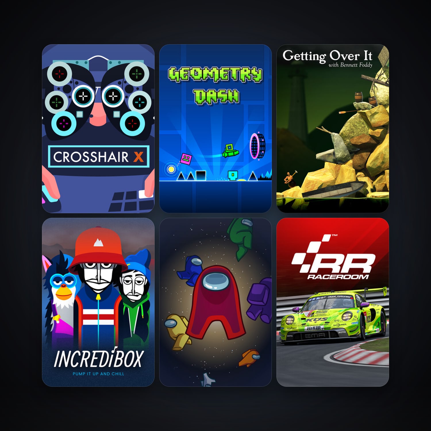 RaceRoom Racing Experience + Getting Over It with Bennett Foddy, 15 games, clean — HabibiAccounts